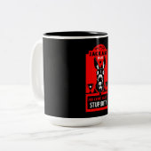 Jackass Award Tweekleurige Koffiemok (Voorkant links)