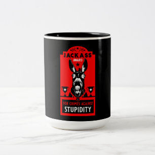 Jackass Award Tweekleurige Koffiemok