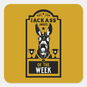 Jackass Award Vierkante Sticker
