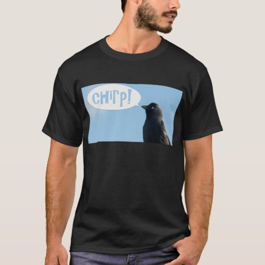 Jackdaw (Corvus monedula) zegt chirp. T-shirt (Voorkant)