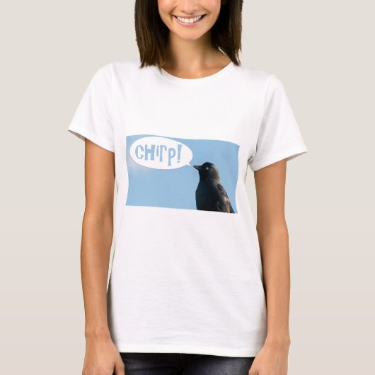 Jackdaw (Corvus monedula) zegt chirp. T-shirt (Voorkant)