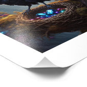 Jackdaw met zijn Nest van Schatten Foto Afdruk (Hoek)