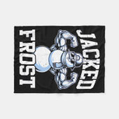 Jacked Frost Muscular Snowman Vintage Gym  Fleece Deken (Voorkant (Horizontaal))