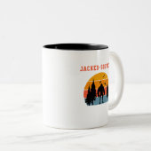 Jacked-Squatch Tweekleurige Koffiemok (Voorkant rechts)