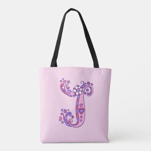 Jackelinenaam en betekenis monogram zak tote bag (Achterkant)