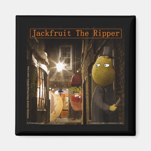 Jackfruit De Ripper Grappige Rick Londen Magneet (Voorkant)