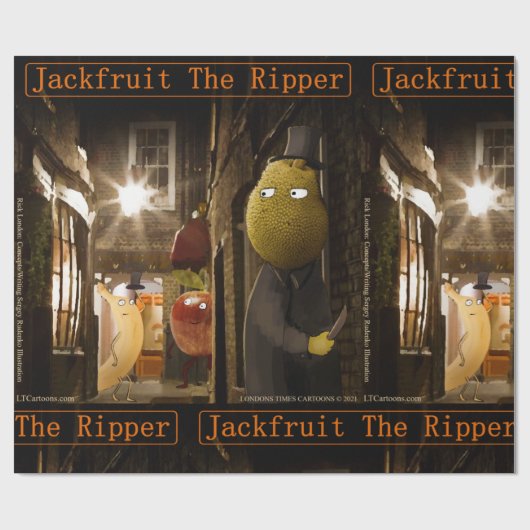 Jackfruit The Ripper Funny Rick London Cadeaupapier (Vlak)