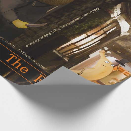 Jackfruit The Ripper Funny Rick London Cadeaupapier (Hoek)