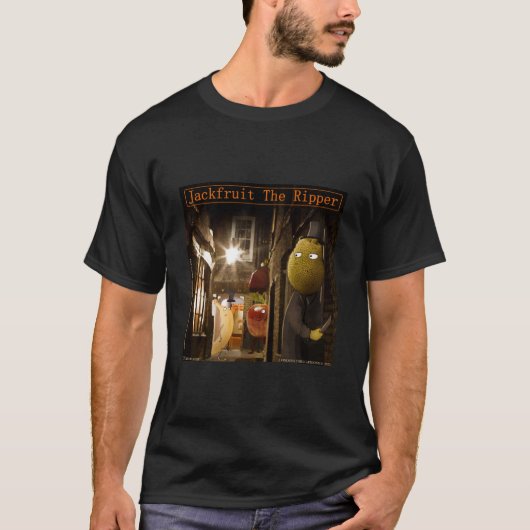 Jackfruit The Ripper Grappige Rick Londen T-shirt (Voorkant)