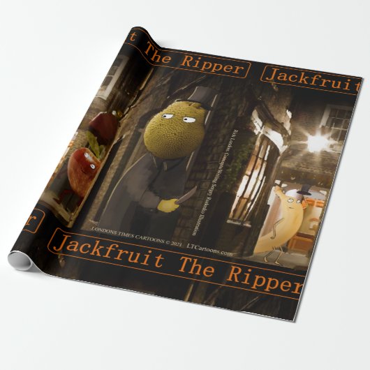 Jackfruit The Ripper Grappige Rick London Cadeaupapier (Uitgerold)