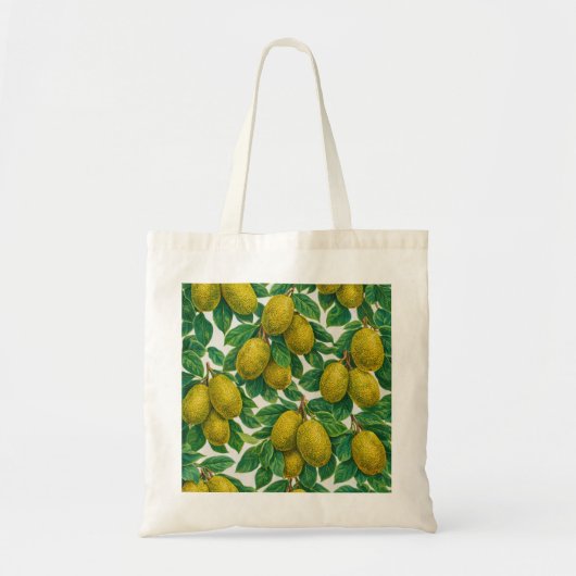 Jackfruit Tropisch Botanisch Patroon Tote Bag (Voorkant)