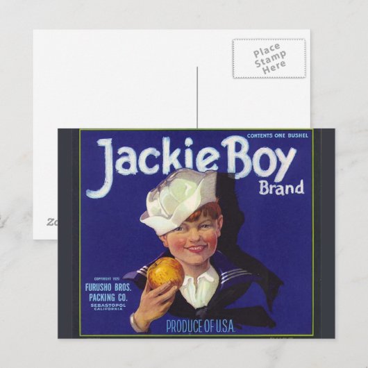 Jackie Boy Briefkaart (Voorkant / Achterkant)