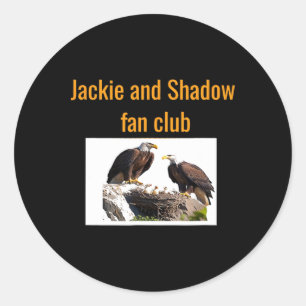 Jackie en Shadow Fanclub Eagles Ronde Sticker