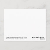 Jackie Encinas Makeup Artist & Fotograaf Briefkaart (Achterkant)