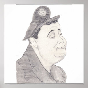 Jackie Gleason Caricature Poster