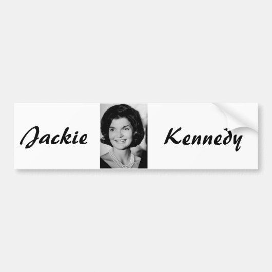 Jackie Kennedy Bumpersticker (Voorkant)