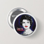 Jackie Kennedy Pin Ronde Button 5,7 Cm (Voorkant /achterkant)
