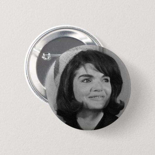 Jackie Kennedy Ronde Button 5,7 Cm (Voorkant /achterkant)