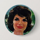 Jackie Kennedy Ronde Button 7,6 Cm (Voorkant)