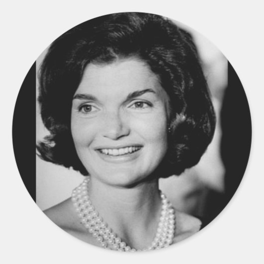Jackie Kennedy Ronde Sticker (Voorkant)