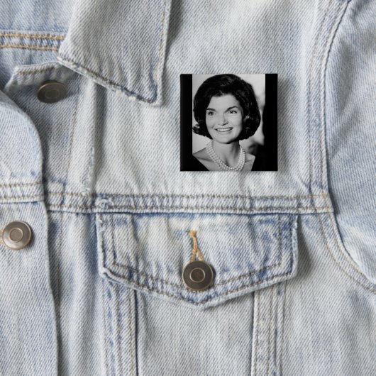 Jackie Kennedy Vierkante Button 5,1 Cm (In situ)