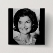 Jackie Kennedy Vierkante Button 5,1 Cm (Voorkant)