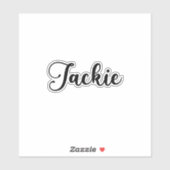Jackie Naam - Handgeschreven kalligrafie Sticker (Vel)
