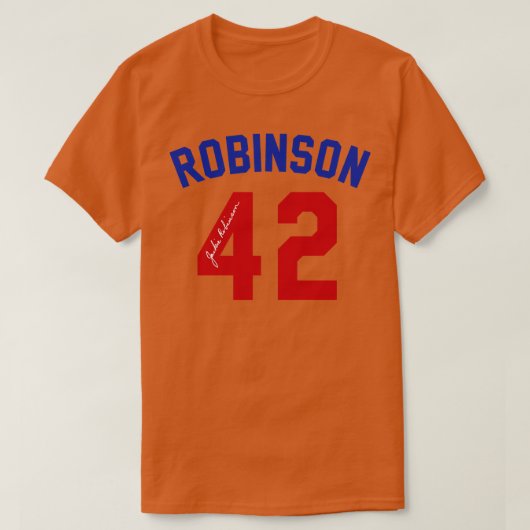 Jackie Robinson gesigneerd T-shirt (Design voorkant)