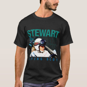 Jackie Stewart helm F1 Kampioen 60s 70s T-shirt