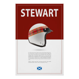 Jackie Stewart Helmet Perfect Poster