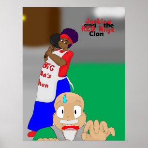 Jackiea en het RED Ninja Clan Hoesje 12 Poster