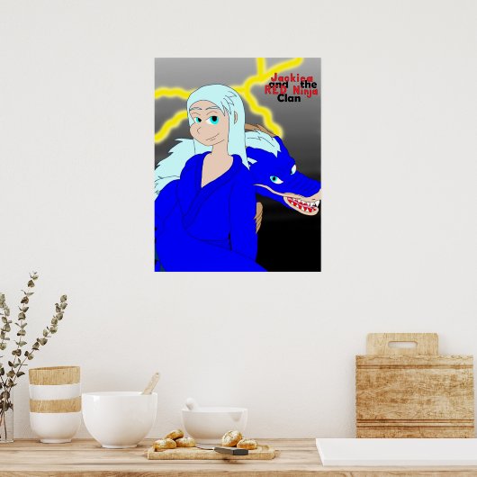 Jackiea en RED Ninja Clan 6 Poster (Keuken)
