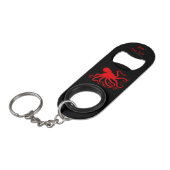 Jackie's ❤ Octopus - Mini Bottle Open Sleutelhange Flessenopener (Voorkant Gekanteld)