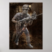 JACKLEG DRILLING DOOR MINER POSTER (Voorkant)