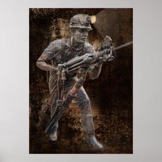 JACKLEG DRILLING DOOR MINER POSTER (Voorkant)