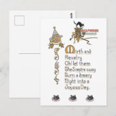 Jacko Lantaarn Pumpkin Cats  Halloween kunst Briefkaart (Voorkant / Achterkant)