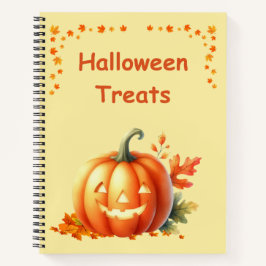 Jack'o Lantern Halloween traktaten receptenboek Notitieboek