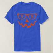  JackOLantern-bril pompoenvanger Dollar H T-shirt (Design voorkant)