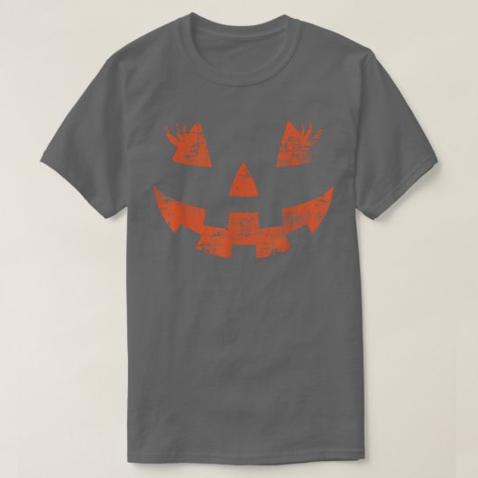  JackOLantern Face Pumpkin Eyelashes Hallow T-shirt (Design voorkant)