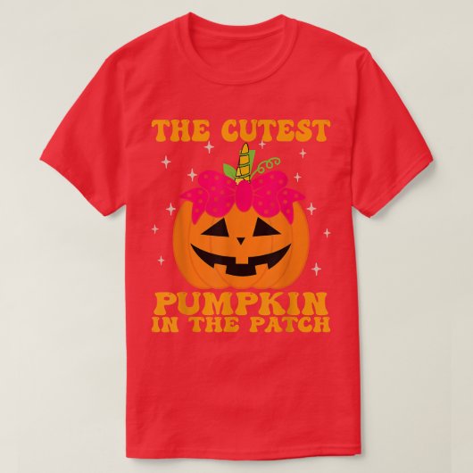 JackOLantern Halloween Pumpkin Unicorn Girl Toddle T-shirt (Design voorkant)
