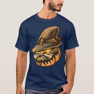 JackoLantern Wearing Sun Glasses Spooky Cool Pumpk T-shirt