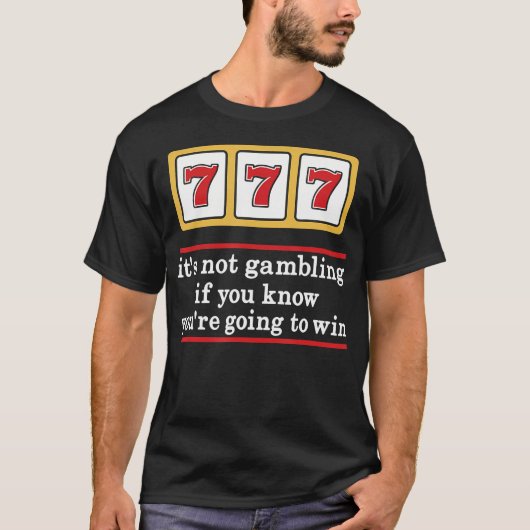 Jackpot 777 Slot Machine Casino Lucky Gambling Gam T-shirt (Voorkant)