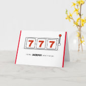 JACKPOT Anniversary Card, white enveloped included Kaart (Gele Bloem)