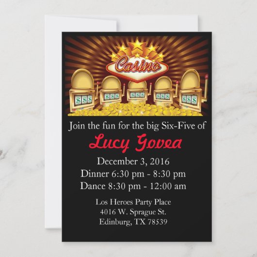 Jackpot Birthday uitnodiging (Voorkant)