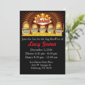 Jackpot Birthday uitnodiging (Staand voorkant)