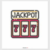 Jackpot Extra groot 14" x 14" Vinyl Stickers (Vel)