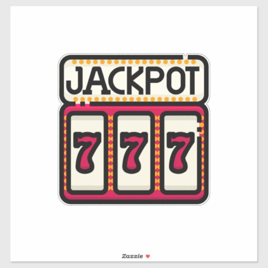 Jackpot Extra groot 14" x 14" Vinyl Stickers (Vel)