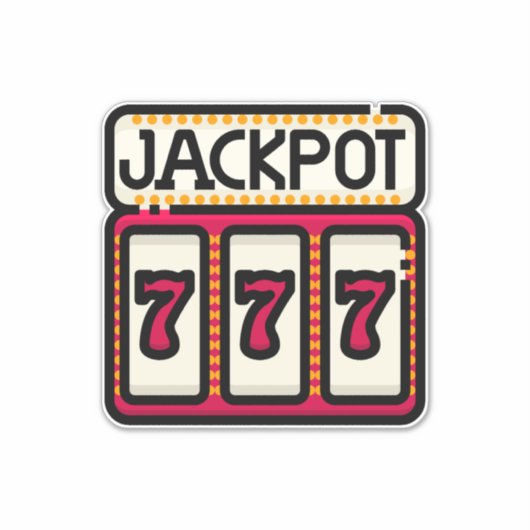 Jackpot Extra groot 14" x 14" Vinyl Stickers (Voorkant)
