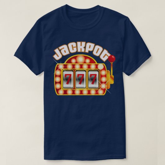 Jackpot Gokken Gambler Gokken Sleuf Machine T-shirt (Design voorkant)