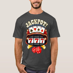 Jackpot Gokken Gambler Speler Slot Machine T-shirt